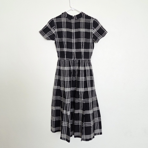 Vintage Jonathan Logan 1950s Plaid Taffeta Dress Size XS/Small - Picture 3 of 7